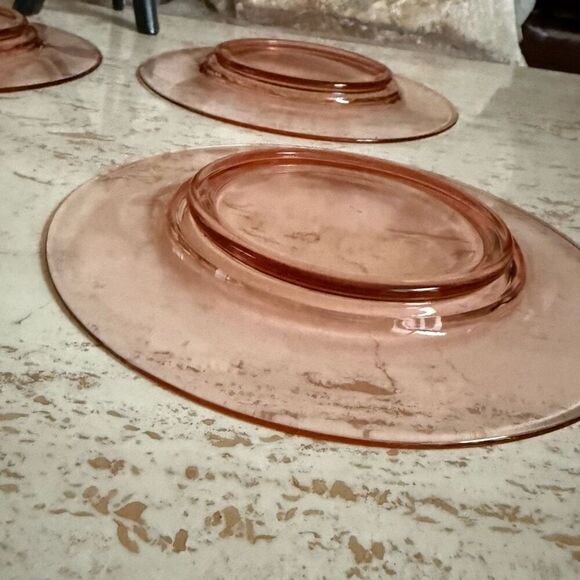 Vintage Cambridge glass bread/salad/dessert plates set of 4 - Picture 7 of 13